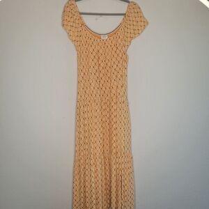 Elegant Orange Patterned Knox Rose  Dress In A Size L
